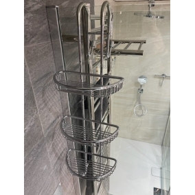 Ex-Display - Roper Rhodes Sigma 3 Tier Wire Hanging Shower Basket Chrome