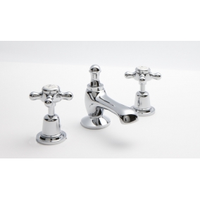 B.C.Designs Taps & Wastes - Victrion Crosshead 3-Hole Basin Mixer