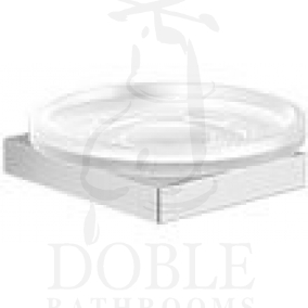 Essential Accessories - Urban Square Soap Dish Holder With Glass Dish