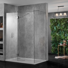 Aquadart Shower Enclosures - 10mm Hinged Return Panel 300mm