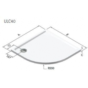 Matki Shower Enclosures - Universal 40 Quad Shower Tray 1200 x 900mm LH