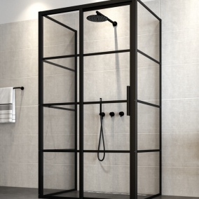 Impey Shower Enclosures - Soho Plain Glass Screen, 900mm Side Panel