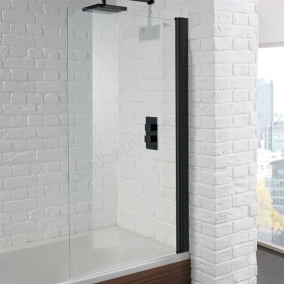 Aquadart Bath Screens - Venturi 6 Single Bath Screen Matt Black