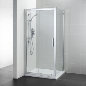 Ideal Standard Shower Cubiles - Synergy 1200mm Slider Door, IdealClean Clear Glass