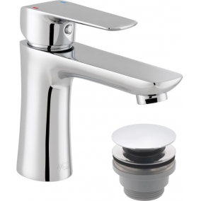 Vado Taps & Wastes - Vala Mono Basin Mixer + Push Basin Waste