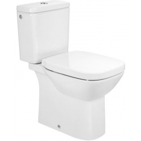 Roca Toilets & Bidets - Debba Rimless Close-Coupled WC Pan - Open Back