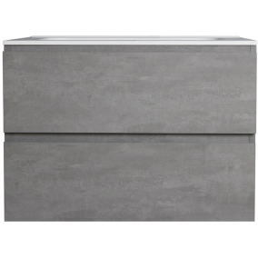 Armera Furniture - Opa 600mm 2 Drawer Wall Hung Unit Concrete Grey