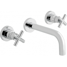 Vado Taps & Wastes - Elements Water 3 Hole Bath Filler With 200mm Spout