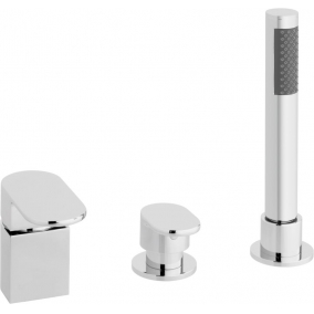 Vado Taps & Wastes - Life 3 Hole Bath Shower Mixer Single Lever Deck Mounted