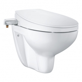 Grohe Toilets & Bidets - Bau Ceramic Manual Bidet Seat 2-In-1 Set Wall Hung