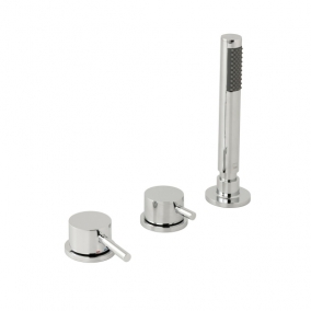 Vado Taps & Wastes - Zoo 3 Hole Bath Shower Mixer Single Lever Deck Mounted