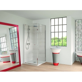 Matki Shower Enclosures - Matki One Pivot Corner Door 1100mm Rev