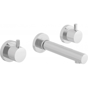 Vado Taps & Wastes - Zoo 3 Hole Basin Mixer Wall Mounted