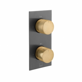 Vado Showers - Tablet Knurled Fusion Vertical Thermostatic Concealed Valve