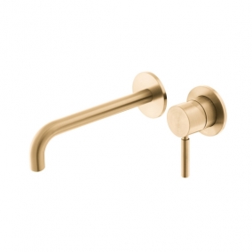 Vado Taps & Wastes - Origins Slimline 2 Hole Wall Mount Single Lever Basin Mixer