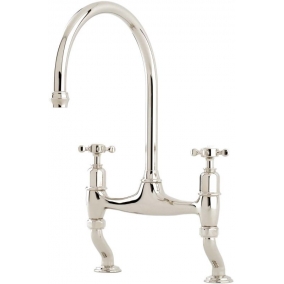 Sterling Taps & Wastes - P&R Ionian 2 Hole Sink Mixer With Crosshead Handles