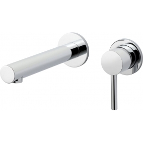 Vado Taps & Wastes - Zoo 2 Hole Basin Mixer Single Lever Wall Mounted