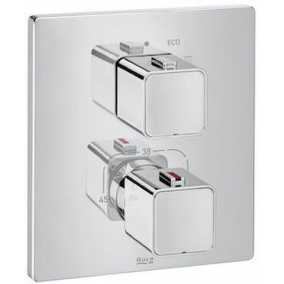 Roca Showers - T-1000 Square Built-In Shower Mixer (1 Outlet)