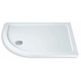 MX Shower Trays - Elements Offset Quadrant 1000 x 760mm Tray LH, 550 Radius