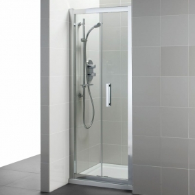 Ideal Standard Shower Cubiles - Synergy 900mm Infold Door, IdealClean Clear Glass