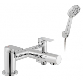 Vado Taps & Wastes - Vala Deck Mounted Bath Shower Mixer + Shower Kit