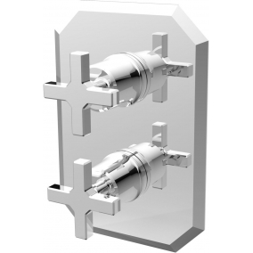Saneux Showers - Cromwell 1-Way Thermostatic Shower - Cross Handle