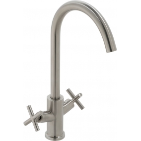Vado Taps & Wastes - Elements Steel Mono Sink Mixer Deck Mounted