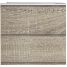 Armera Furniture - Opa 500mm 2 Drawer Wall Hung Unit Washed Oak