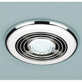 HIB Accessories - Cyclone Wet Room Inline Fan ?14.5 x D1.5cm With LED Lamp