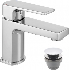 Vado Taps & Wastes - Ekko Mini Mono Basin Mixer + Push Basin Waste