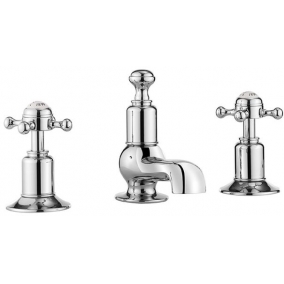 Crosswater Taps & Wastes - Belgravia Crosshead 3TH Basin Mixer