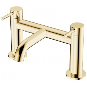 Armera Taps & Wastes - Oculus Deck Mounted Bath Filler - Brushed Gold
