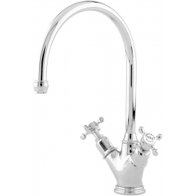 Sterling Taps & Wastes - P&R Minoan Monobloc Mixer & Crosshead H& les & Swivel Spout