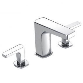 Roca Taps & Wastes - Escuadra Deck Mounted 3H Basin Mixer With Pop Up Waste