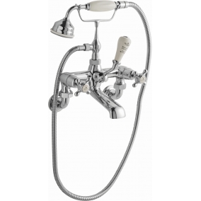 B.C.Designs Taps & Wastes - Victrion Crosshead Wall Mounted Bath & Shower Mixer