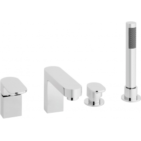 Vado Taps & Wastes - Life 4 Hole Bath Shower Mixer Single Lever Deck Mounted