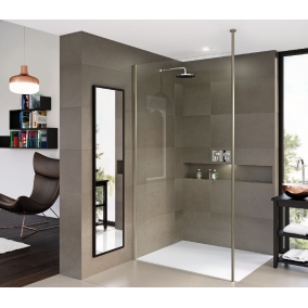Matki Shower Enclosures - Matki One Wet Room Panel 1200mm With Ceiling Brace
