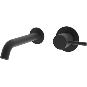 Saneux Taps & Wastes - Cos Wall Mounted Basin Mixer - 2 Plates