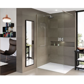 Matki Shower Enclosures - Matki One Wet Room Panel 900mm With Wall Brace