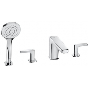 Roca Taps & Wastes - Escuadra Deck-Mounted 4 Holes Bath Mixer