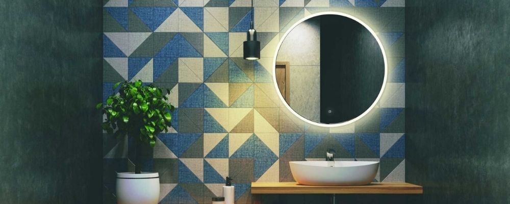 HIB Round Mirror with colour changing lighting